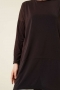 Asimetrik Arka Yırtmaçlı Tunik Acı Kahve 46964587