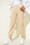 Paça Lastikli Zincirli Kargo Pantolon Camel 48435602