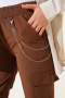 Paça Lastikli Zincirli Kargo Pantolon Kahve 48435602