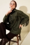 Püsküllü Düğmeli Süet Ceket Haki 21575102