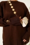 Yumoş Geniş Kollu Kazak Kahve 59146607