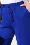 Bel Lastikli Çımalı Bol Paça Pantolon Saks 04857456