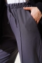 Bel Lastikli Çımalı Bol Paça Pantolon Füme 04857456
