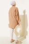 Önü Bağlamalı Krinkıl Kimono Camel 68877187