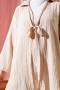 Önü Bağlamalı Krinkıl Kimono Krem 68877187
