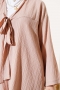 Önü Bağlamalı Krinkıl Kimono Bej 68877187