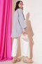 Önü Bağlamalı Krinkıl Kimono Gri 68877187