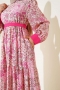 Mini Çiçek Desenli Elbise Pembe 88406699