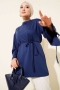 Loyşa Bilek İp Bağlamalı Tunik Lacivert 97637119