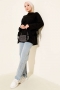 Loyşa Bilek İp Bağlamalı Tunik Siyah 97637119