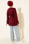 Loyşa Bilek İp Bağlamalı Tunik Bordo 97637119