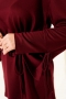 Loyşa Bilek İp Bağlamalı Tunik Bordo 97637119