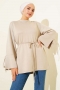 Loyşa Bilek İp Bağlamalı Tunik Taş 97637119