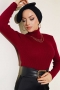 Fitilli Balıkçı Yaka Triko Kazak Bordo 49935728