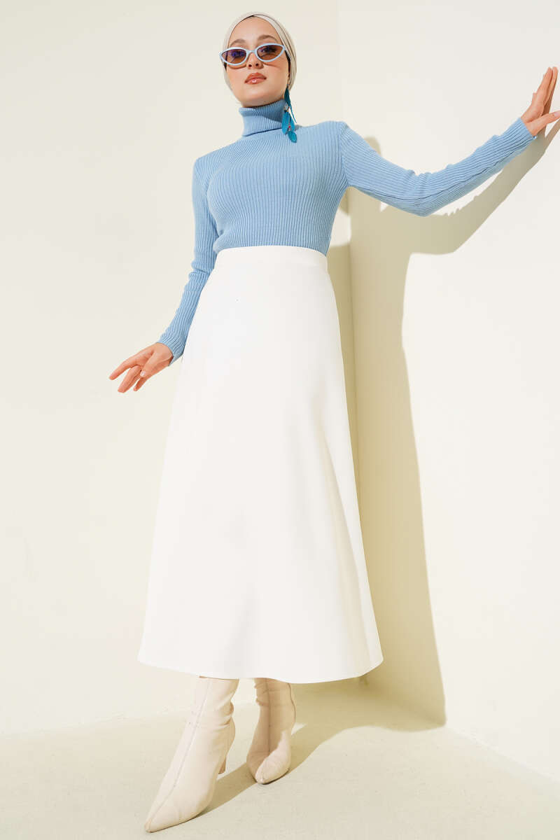 Fitilli Balıkçı Yaka Triko Kazak Bebe Mavi 49935728