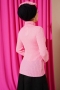 Fitilli Balıkçı Yaka Triko Kazak Pembe 49935728