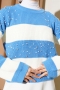 İncili Triko Crop Kazak Mavi Kemik 62154495