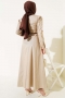 İnce Kemerli Poplin Elbise Vizon 96590629