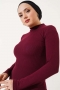 Yarım Balıkçı Fitilli Body Bordo 48398444