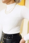 Yarım Balıkçı Fitilli Body Ekru 48398444