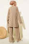 Bisiklet Yaka Gofre İkili Takım Camel 79751814