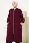 Kapüşonlu Uzun Tunik İkili Takım Bordo 86437696