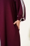 Kapüşonlu Uzun Tunik İkili Takım Bordo 86437696