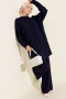 Fitilli Basic Triko İkili Takım Lacivert 45198841