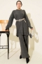 Fitilli Basic Triko İkili Takım Füme 45198841
