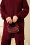Fitilli Basic Triko İkili Takım Bordo 45198841
