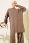 Fitilli Basic Triko İkili Takım Vizon 45198841