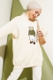 Ayıcıklı Üç İplik Sweatshirt Bej 55631179