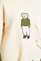 Ayıcıklı Üç İplik Sweatshirt Bej 55631179
