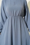 Bel Lastikli Ayrobin Basic Elbise Kayrak Grisi 85902453