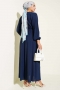 Bel Lastikli Ayrobin Basic Elbise Lacivert 85902453