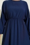 Bel Lastikli Ayrobin Basic Elbise Lacivert 85902453
