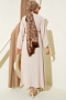 Bel Lastikli Ayrobin Basic Elbise Bej 85902453