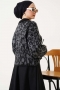 Leopar Desen Triko Kazak Füme 01246061