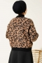 Leopar Desen Triko Kazak Latte 01246061