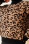 Leopar Desen Triko Kazak Latte 01246061