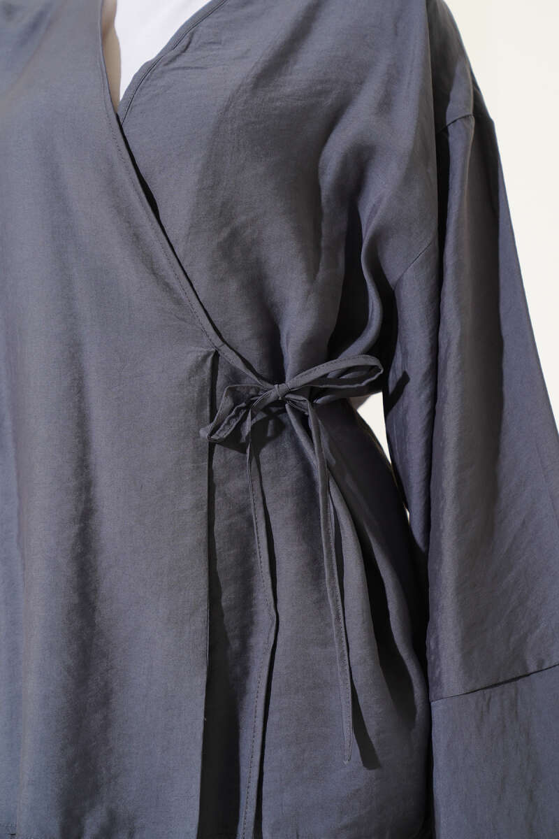 Yandan İp Bağcıklı Kimono İkili Takım Fume 04747581