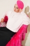 Kare Desenli Triko Kazak Pudra 80236918