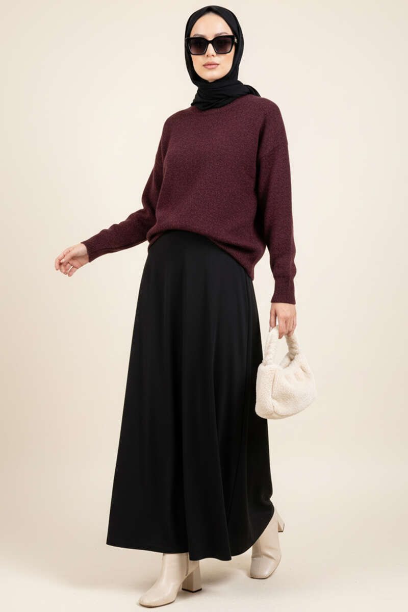 Salaş Yumoş Triko Kazak Bordo 92924737
