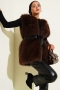 Lolita Peluş Kuşaklı Yelek Acı Kahve 57706637