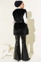 Lolita Peluş Kuşaklı Yelek Siyah 57706637
