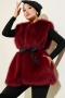 Lolita Peluş Kuşaklı Yelek Bordo 57706637