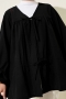 Tünelli Büzgülü Kimono Siyah 57276631