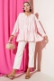 Tünelli Büzgülü Kimono Pembe 57276631