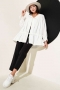 Tünelli Büzgülü Kimono Beyaz 57276631