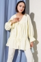 Tünelli Büzgülü Kimono Sarı 57276631